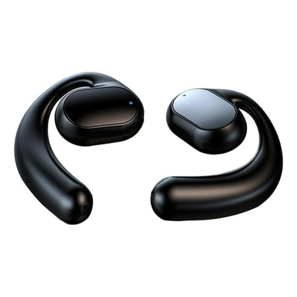 diyhomedecor_us Sports Ear Hook Air Conduction 5.2 Auricular Dual Channel Touch Negro