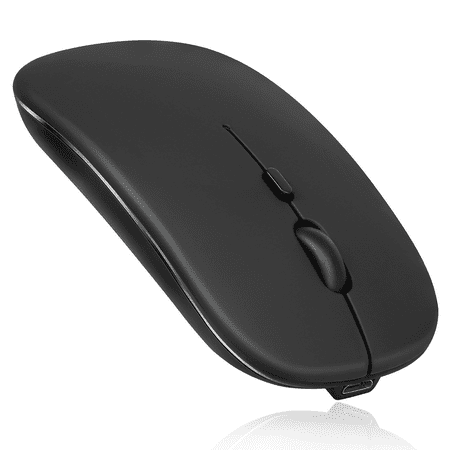 Bluetooth Rechargeable Mouse for MSI GF63 Laptop Bluetooth Wireless Mouse Designed for Laptop / PC / Mac / iPad pro / Computer / Tablet / Android Onyx Black