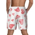 thumbnail image 2 of Lsque Mens Swim Trunks Pink Hearts Pattern - Bathing Suit Compression Liner - Beach Swim Shorts Swimwear - (S-3XL) - Stretch Quick Dry -X-Large, 2 of 9