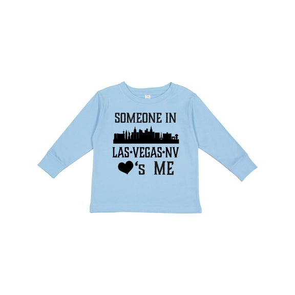 Inktastic Las Vegas Nevada Someone Loves Me Skyline Boys or Girls Long Sleeve Toddler T-Shirt