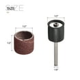thumbnail image 4 of Uxcell 100 Pack 1/2 Inch Sanding Sleeves Sandpaper Set 120 Grit with 2 Pack 1/8 Inch Drum Mandrels for Rotary Tools, 4 of 5