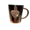 thumbnail image 1 of Heart-Shaped Crystal Rhinestone Stainless Steel Coffee & Beer Mug, 1 of 5