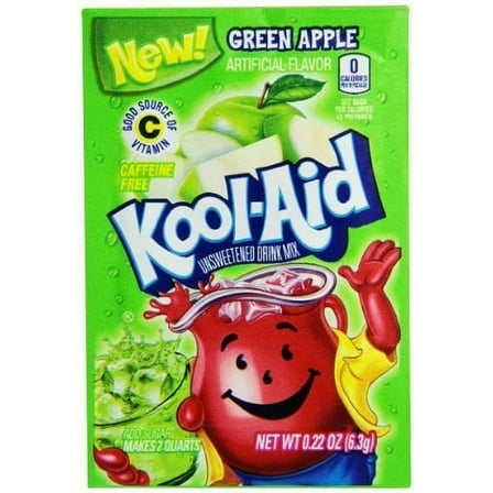 Kool-Aid Green Apple Unsweetened Drink Mix - 0.22 oz Packet
