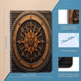 thumbnail image 2 of Spiral Notebook,Double-Wire Spiral College Lined Journal Notebook for Study and Notes,100 Pages,5.71x 8.26 in - Ornate Circular Emblem with Engraved Patterns, 2 of 7