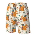 thumbnail image 4 of Pofeuu Squirrel With Colorful Tail Prin Men's Swim Trunks Quick Dry Bathing Suit Swimming Board Shorts Mesh Lining Beach Swimwear-3X-Large, 4 of 6
