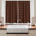 thumbnail image 2 of Ambesonne Plaid Kitchen Curtains, Scottish Style Illustration, 55"x39", Vermilion Green Black, 2 of 3