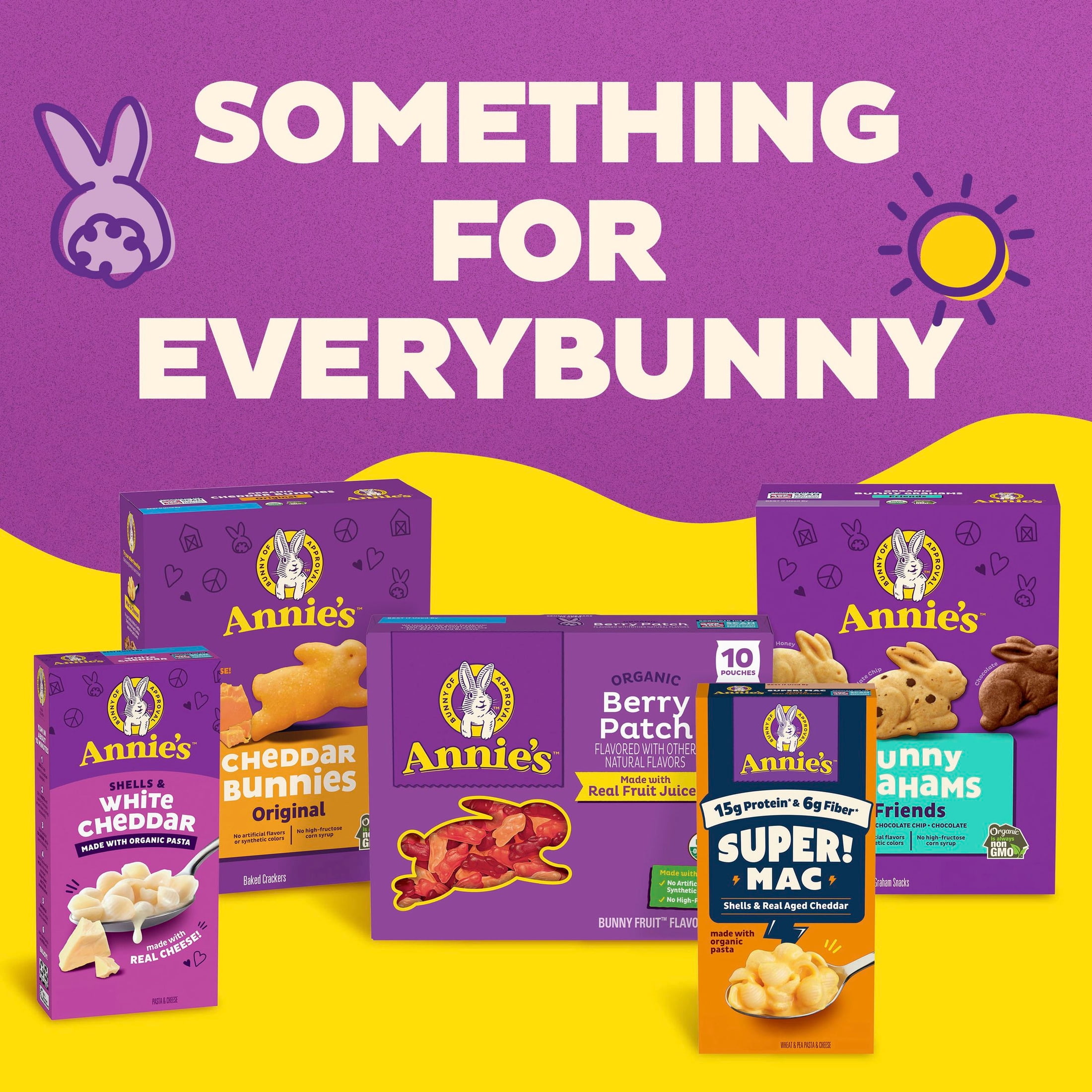 (6 pack) Annie's Organic Bunny Fruit Flavored Snacks, Variety Pack, Gluten Free, 22 Count Pouches