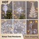 thumbnail image 2 of Pieza de copo de nieve navideño de 15 cm, colgante para árbol de Navidad, corona de ciervo de cristal de Noel, adornos colgantes, decoración navideña para el hogar 2023, 2 of 5