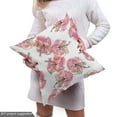 thumbnail image 5 of Floral Sofa Upholstery Fabric by the Yard, Exotic Graphic Layout of Blossoming Hibiscus Flowers on a Plain Background, Decorative Fabric for DIY and Home Accents, Salmon Pastel Pink by Ambesonne, 5 of 5