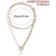thumbnail image 3 of Retro Layered Pearl Necklace Paper Clip Chain Choker Necklaces OT Buckle Necklace Jewelry for Women and Girls, 3 of 5