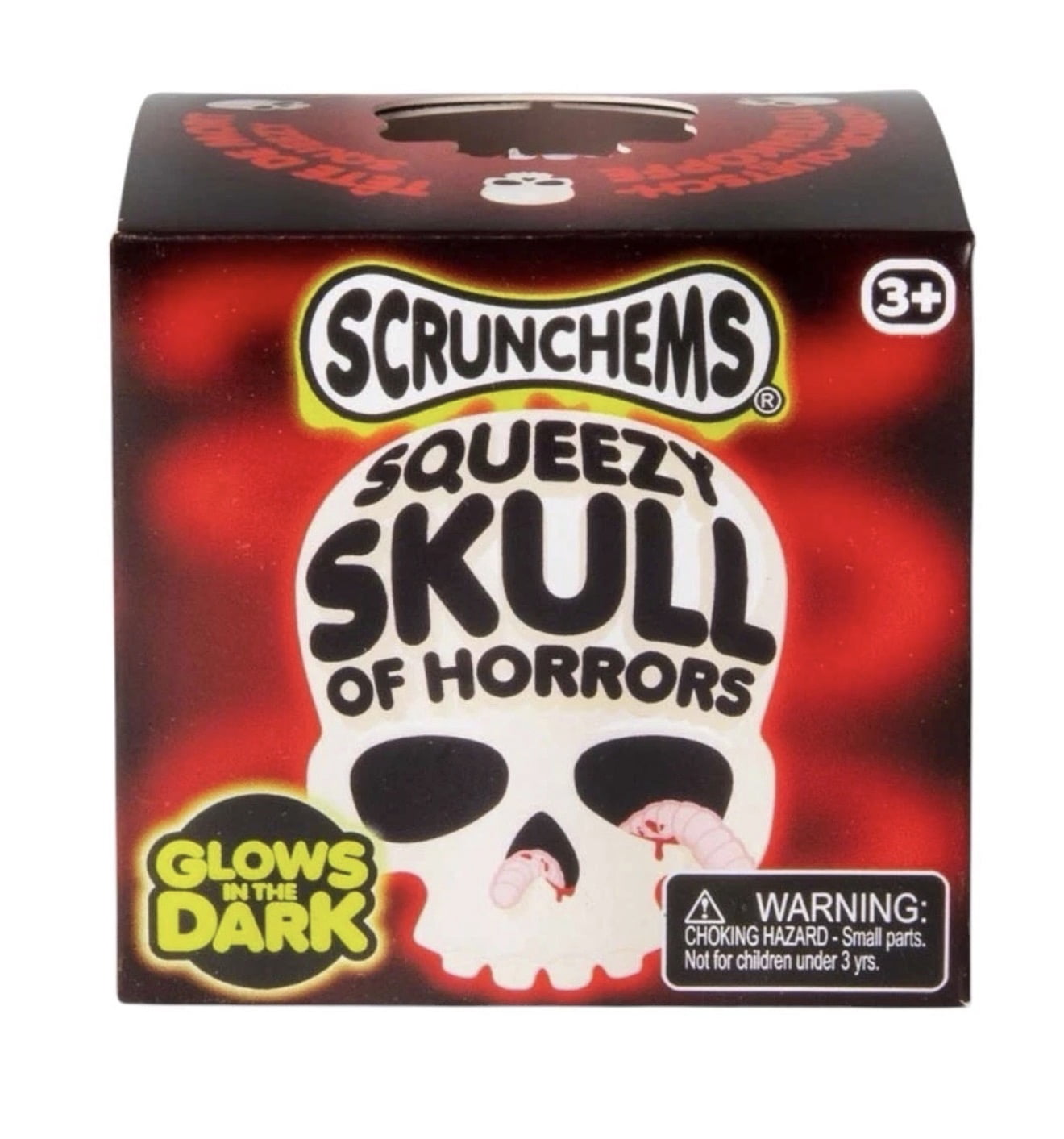 Scrunchems Squishy Halloween Glow in the Dark Eyeball, Skull, and Stretchy Skeleton 3 Piece