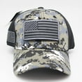 thumbnail image 2 of US Flag Detachable Patch Micro Soft Mesh Baseball Hat Cap (Black Camouflage), 2 of 4