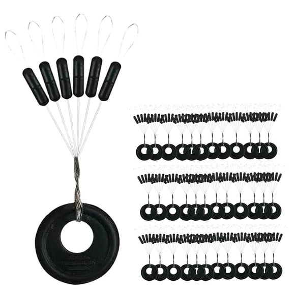 Fishing Rubber Bobber Beads Stoppers, 100 Count Rubber Float Stop Beads in S M L Sizes for Fishing Floats and Sinkers