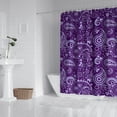 thumbnail image 2 of Purple Paisley Pattern Shower Curtain 84"x72" ,Bathroom Decorative Shower Curtains Set with 12 Hooks,Modern Waterproof Washable Shower Curtain, 2 of 6