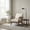 White, variant on Mid-Century Modern Accent Chair with Solid Rubberwood Frame and Waist Cushion, Antique Brown
