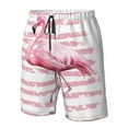 thumbnail image 5 of Kll Flamingo Men'S Casual Summer Beach Shorts Hawaiian Shorts With Pockets-Large, 5 of 9