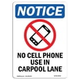 thumbnail image 1 of SignMission OS-NS-A-1824-V-14418 18 x 24 Po Signe d'Avertissement OSHA - Pas d'Utilisation de Téléphone Cellulaire, 1 of 1