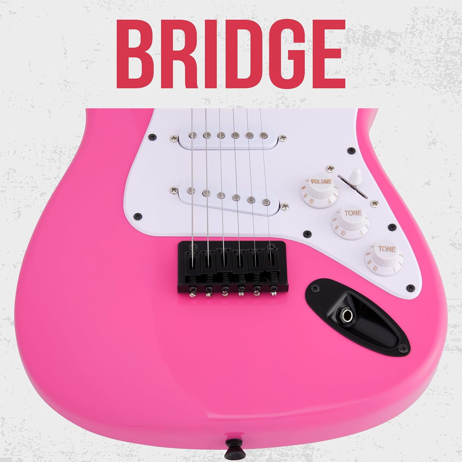 LyxPro 36-inch Electric Guitar with 20W Amp & Accessories for Beginners - Pink