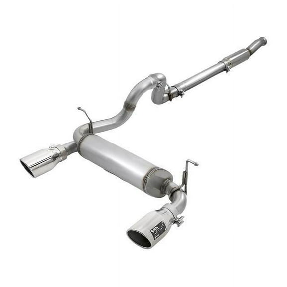 aFe Power Rebel Series 3 IN to 2-1/2 IN 409 Stainless Steel Cat-Back Exhaust w/ Polish Tip Jeep Wrangler (JL) 18-21 L4-2.0L (t) 49-48096-P Fits select: 2018-2019,2021 JEEP WRANGLER UNLIMITED