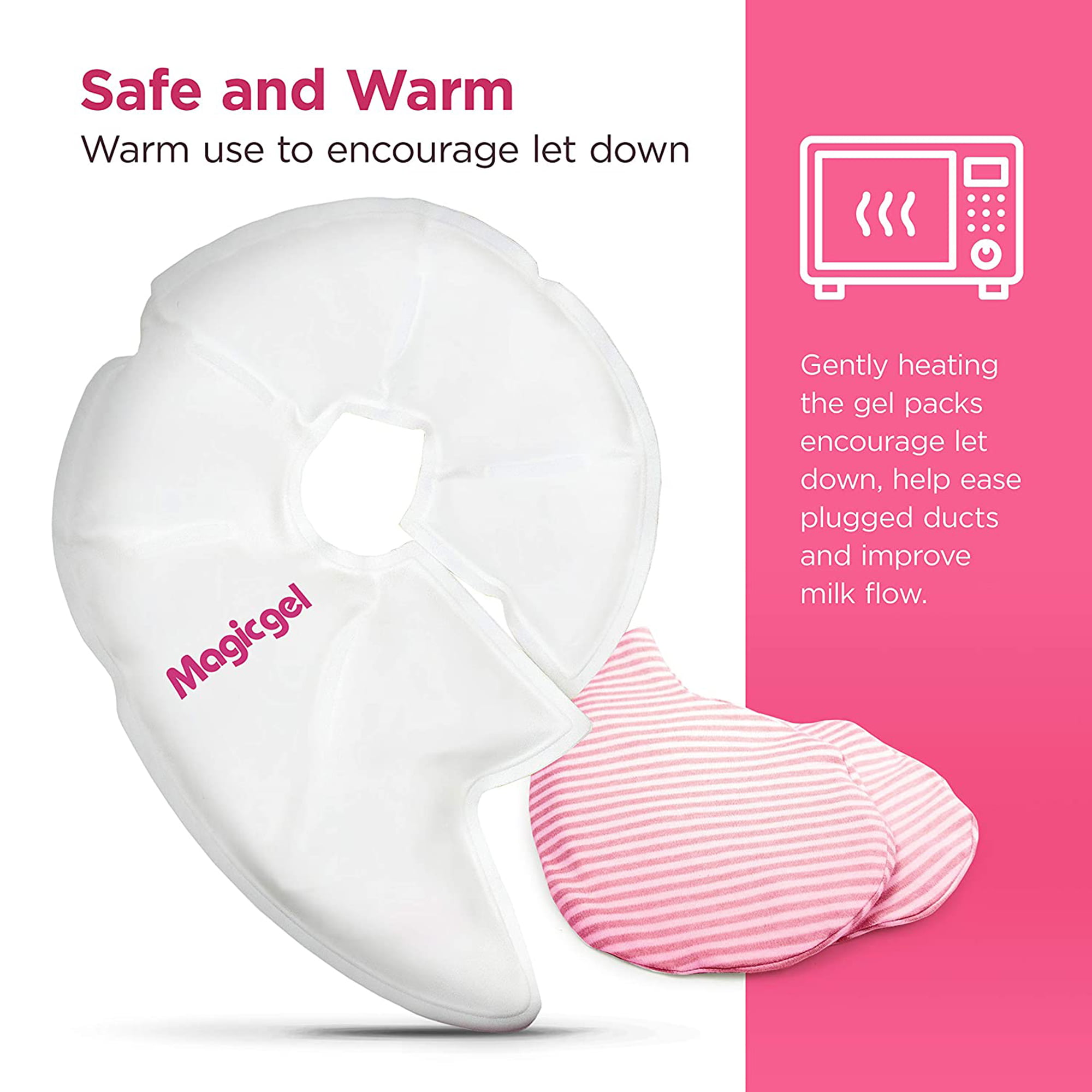 Hot Cold Breastfeeding Gel Pads Breast Milk Let-Down with Gel Bead Pads