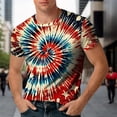 thumbnail image 2 of JAJAHO Men's Short Sleeve T Shirt Tie Dye Crew Neck Comfortable Breathable Graphic Tee Casual Daily Wear Summer Outfits Leisure Tops, 2 of 8