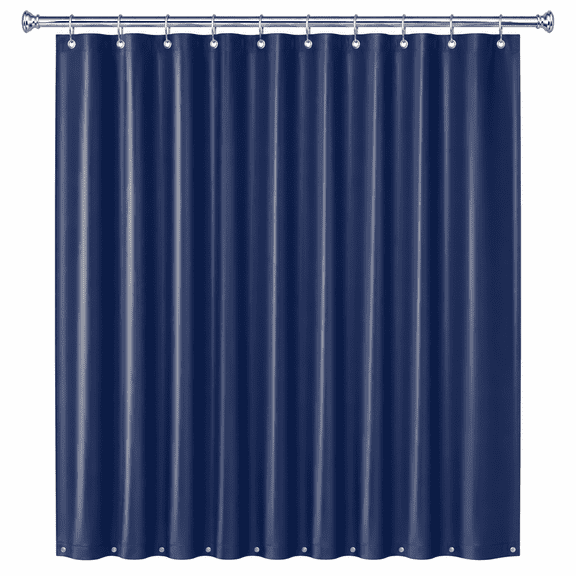 Magnetized Shower Curtain 3 Gauge Magnetized Bottom Liner 70" x 72" Navy Blue