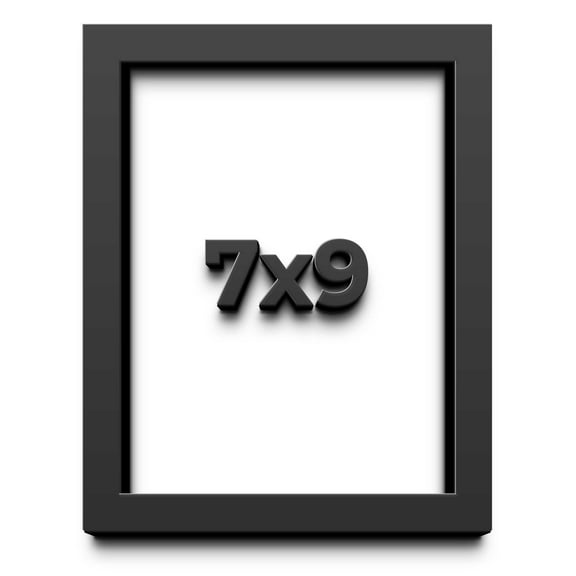 7x9 Shadow Box Frame Black | 1 inches Deep Real Wood Contemporary Shadowbox Display Frame | UV