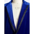 thumbnail image 5 of Miutii Kids Boys Velvet Gentleman Blazer One Button Dressy Suit Jacket Causal Party Formal Tuxedo Royal Blue 6, 5 of 9