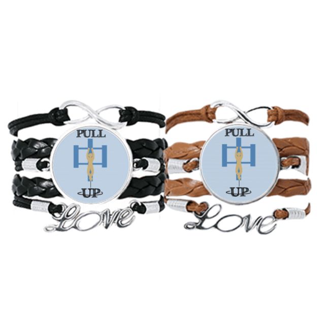 China gimnasio saca músculo Pulsera pareja de cuerdas de cuero Unbranded M