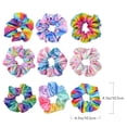 thumbnail image 2 of 9pcs Colorful Hair Scrunchies Elastics Bobbles Hair Bands Hair Tie Ropes, 2 of 7