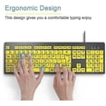 thumbnail image 5 of Large Print Computer Keyboard, Wired Usb High Contrast Keyboard With Oversized Print Letters For Visually Impaired Low Vision Individuals (rui2024), 5 of 5
