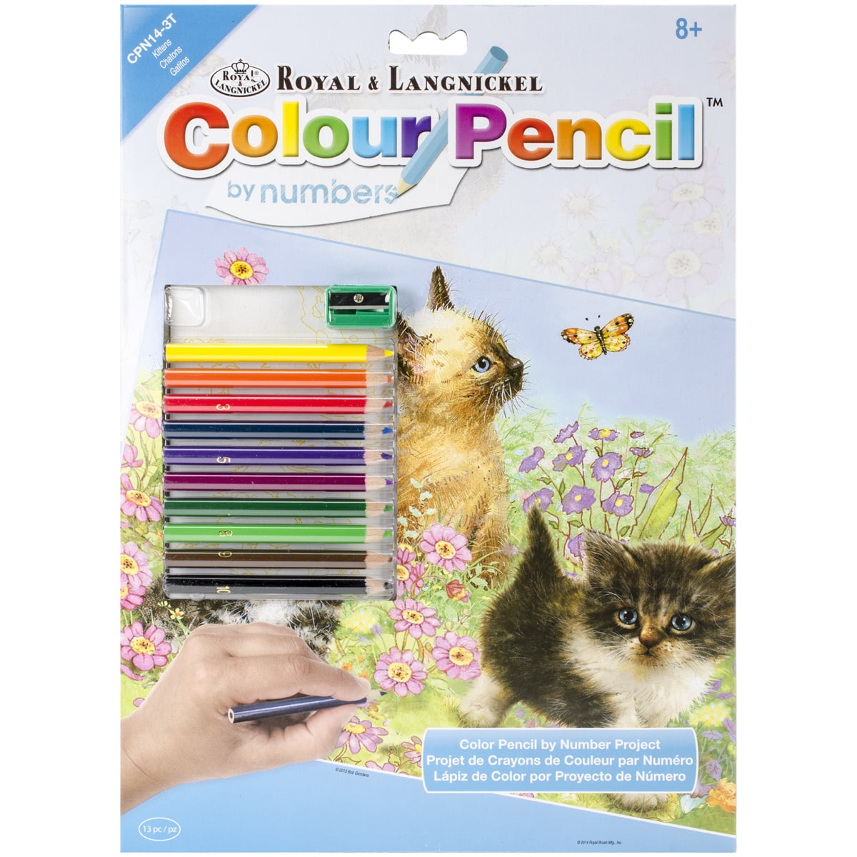 Color Pencil By Number Kit 8.75"X11.75"Kittens Walmart Canada