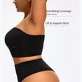 thumbnail image 4 of 2 Pack Plus Size Bandeau Bras for Women Strapless Ruched Front Tube Bralette Comfort Bras, 4 of 7