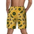 thumbnail image 4 of Balery Bees and Sunflowers Mens Swim Trunks Swim Shorts for Men Quick Dry Inseam Beach Shorts with Compression Liner Pocket-Medium, 4 of 9