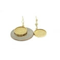 thumbnail image 6 of 14k yellow Gold coin Earrings lever Back fine gift jewelry for women 4.3g, 6 of 12