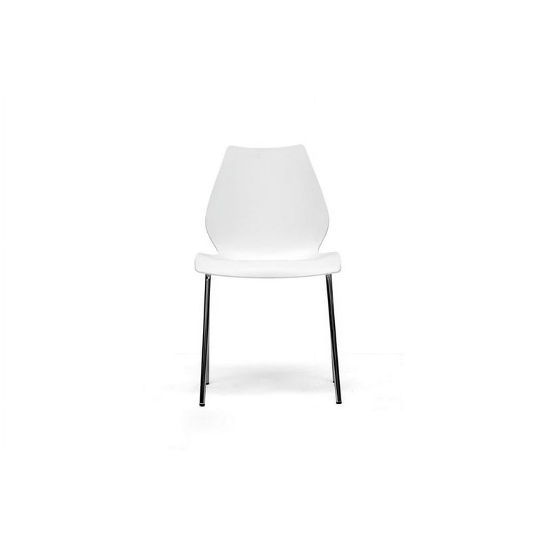 Baxton Studio Overlea White Plastic Modern Dining Chair - Set of 2 Baxton Studio Overlea White Plastic Modern Dining Chair - Set of 2