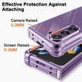 thumbnail image 4 of Compatible for Samsung Galaxy Z Fold 5 Case, Galaxy Z Fold 5 Clear Phone Case Cover with Four Corners Airbag Fall Prevention, Slim Thin Shockproof Protective Cases for Samsung Z Fold 5 (Purple), 4 of 12