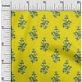 thumbnail image 1 of oneOone Viscose Jersey Yellow Fabric Leaves & Flower Floral Sewing Fabric By The Yards Printed Diy Clothing Sewing Supplies 60 Inches Wide, 1 of 5