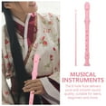 thumbnail image 3 of LITINKIMI Soprano Recorder Instrument for Teens 1 Set Pink Abs Flannel Cylindrical 12.8In, 3 of 8