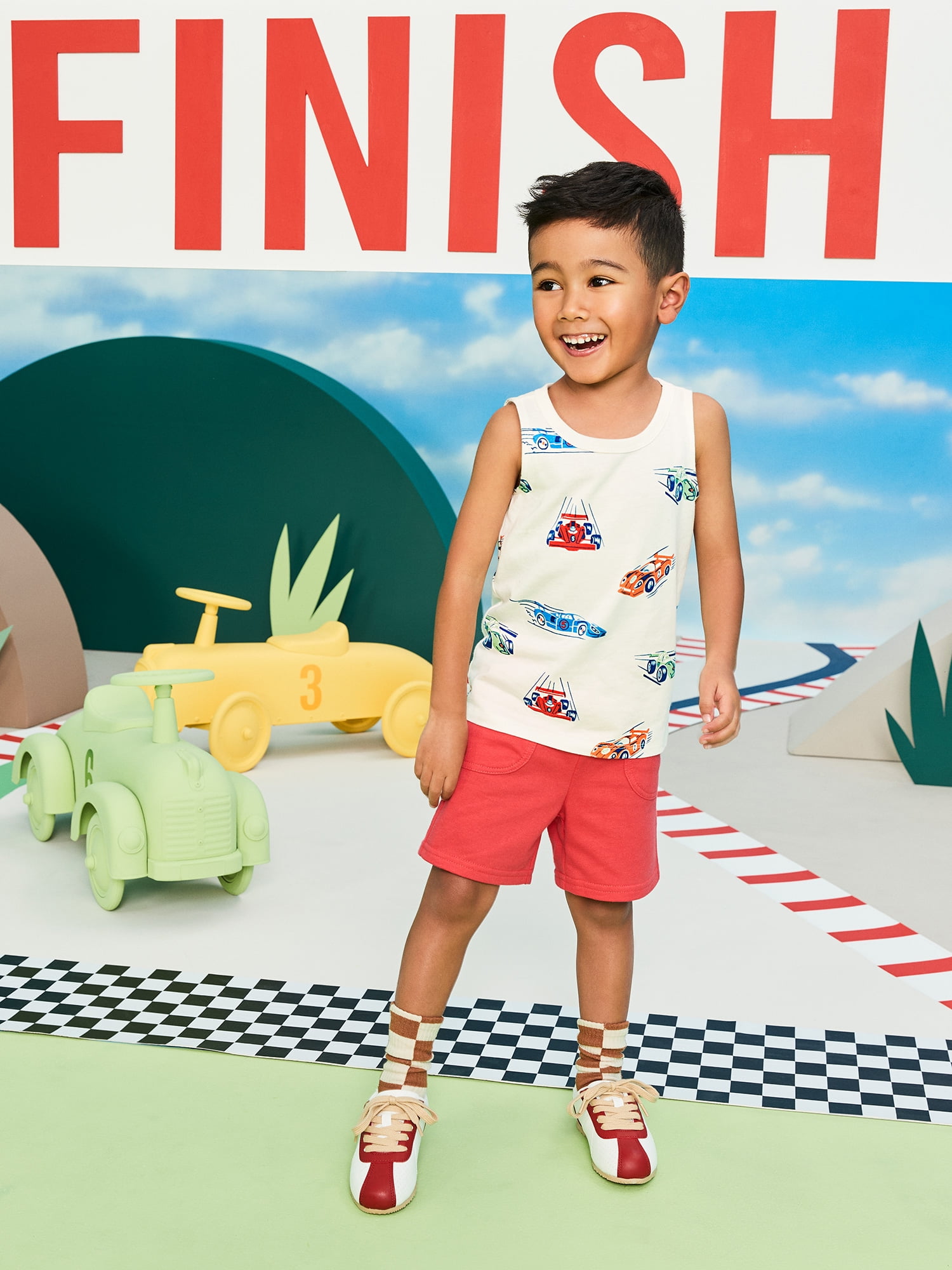 Garanimals Newborn, Baby & Toddler Boy Cotton Graphic Tank Tops, 4-Pack, Sizes 0-6T