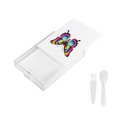 thumbnail image 1 of Placa Diamantes Pintura Bandeja Clasificación Kit Con Mariposa Tapa Cuchara Y Cepillo para Manualidades Arte, 1 of 9