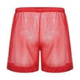 thumbnail image 4 of Men's See Through Shorts Mesh Loose Shorts Lounge Underwear Cover up Boxer Trunks, 4 of 8