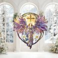 thumbnail image 4 of RKSTN Handmade Heavenly Angel Window Decoration–Cross And Lily Design For Prayer And Family Blessings 10 Cm, 4 of 5