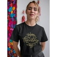 thumbnail image 2 of Friendship Day Gold Nature Shaped T-Shirt Women -Image by Shutterstock, Female x-Large, 2 of 4