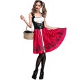 thumbnail image 4 of Disfraz de Caperucita Roja de Halloween + capa para adulto, disfraz de sirvienta para fiesta, 4 of 5