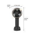 thumbnail image 3 of weibbin USB Charging Portable Handheld Turbo Fan, Digital Display High Speed Fan, Personal Fans Portable Rechargeable, Hand Held Fan, Portable Fan for Travel/Outdoor/Indoor, 3 of 6