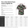 thumbnail image 4 of Fotbe Lilies Flowers Hawaiian Shirt for Men Unisex Summer Beach Casual Short Sleeve Cotton Linen Button Down Shirts-Large, 4 of 5