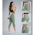 thumbnail image 3 of Capri Leggings With Side Pockets Size 18, 17" Inseam Iceberg Green, 3 of 6