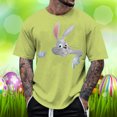 thumbnail image 2 of YDLCAFD Men's Easter Rabbit Print Short Sleeve Male Casual Shirt Spring And Summer, 2 of 4