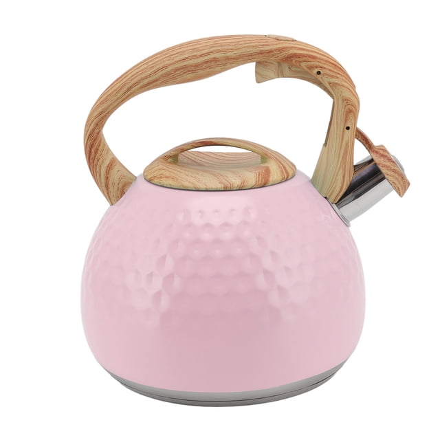 Tea Kettle, 304 Stainless Steel Rustproof Heat Up Fast Uniform Heat Distribution Small Tea Kettle Energy Saving For Kitchen Pink
